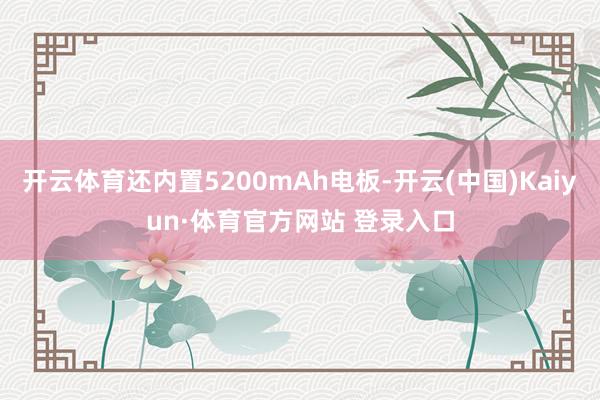 开云体育还内置5200mAh电板-开云(中国)Kaiyun·体育官方网站 登录入口