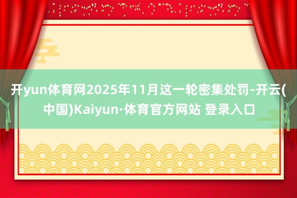 开yun体育网　　2025年11月这一轮密集处罚-开云(中国)Kaiyun·体育官方网站 登录入口