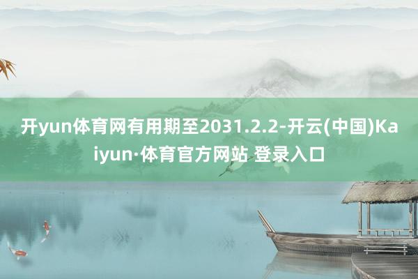 开yun体育网有用期至2031.2.2-开云(中国)Kaiyun·体育官方网站 登录入口